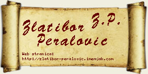 Zlatibor Peralović vizit kartica